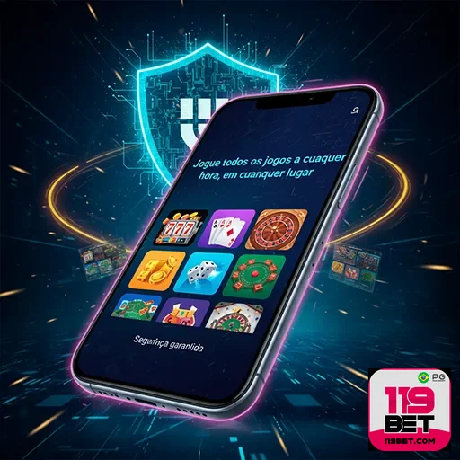 Imagem relacionada ao aplicativo 119bet, destaque para a marca e opções de apostas modernas e seguras.