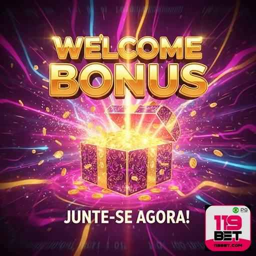 Imagem promocional do site 119bet destacando o bônus especial 119bet-Bonus05 com cores vibrantes.