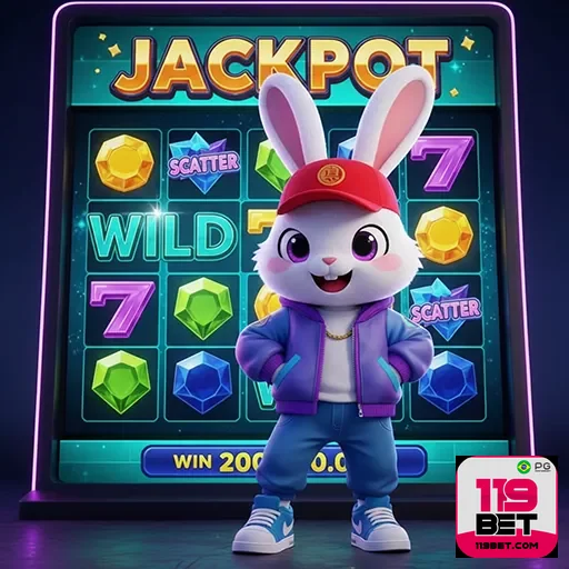 Imagem relacionada a jogos de cassino com o logo 119bet, destaque para o site 119bet em ambiente de jogo.